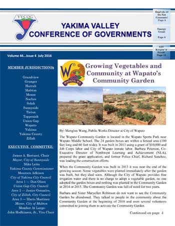 July 2016 YVCOG Newsletter